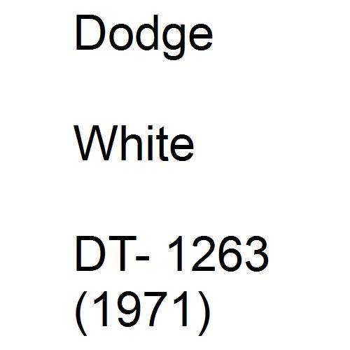 Dodge, White, DT- 1263 (1971).